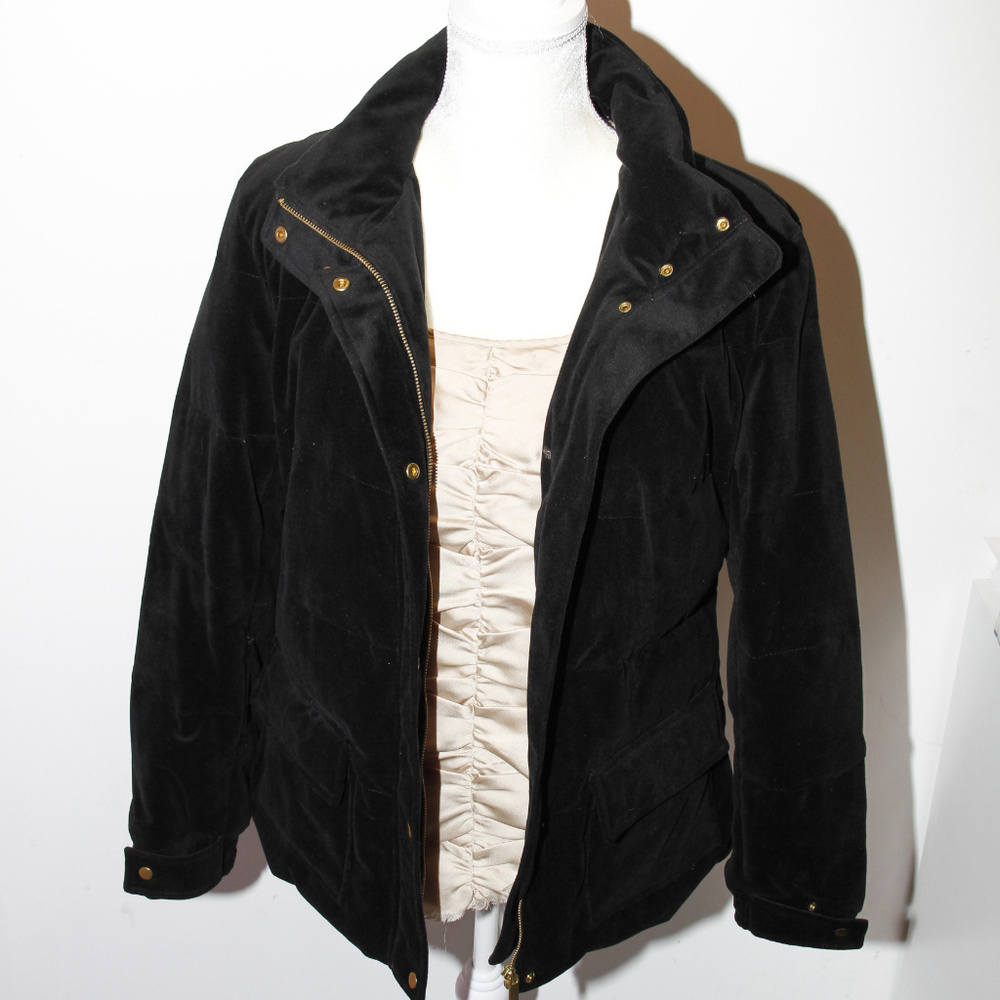 Style&co. Black velvet jacket  feathers size M